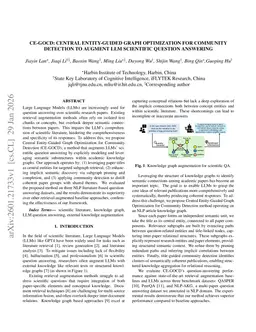 CE-GOCD: Central Entity-Guided Graph Optimization for Community Detection to Augment LLM Scientific Question Answering