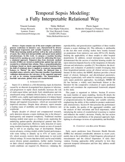 Temporal Sepsis Modeling: a Fully Interpretable Relational Way