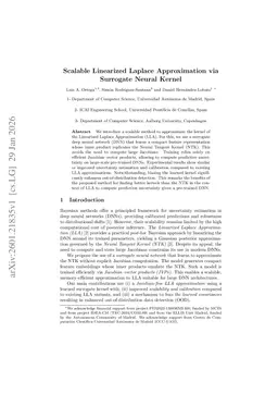 Scalable Linearized Laplace Approximation via Surrogate Neural Kernel