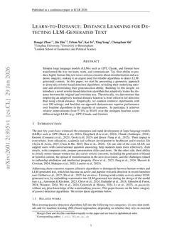 Learn-to-Distance: Distance Learning for Detecting LLM-Generated Text