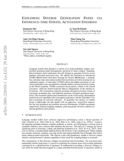 Exploring Diverse Generation Paths via Inference-time Stiefel Activation Steering