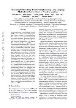Reasoning While Asking: Transforming Reasoning Large Language Models from Passive Solvers to Proactive Inquirers