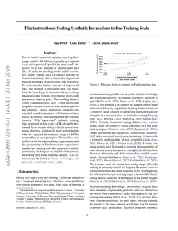 FineInstructions: Scaling Synthetic Instructions to Pre-Training Scale