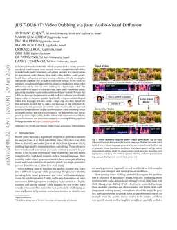 JUST-DUB-IT: Video Dubbing via Joint Audio-Visual Diffusion