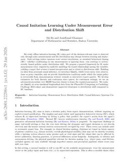 Causal Imitation Learning Under Measurement Error and Distribution Shift