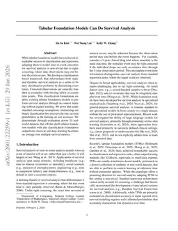 Tabular Foundation Models Can Do Survival Analysis
