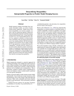 Demystifying Mergeability: Interpretable Properties to Predict Model Merging Success