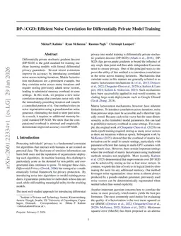 DP-$λ$CGD: Efficient Noise Correlation for Differentially Private Model Training