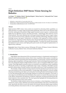 High-Definition 5MP Stereo Vision Sensing for Robotics