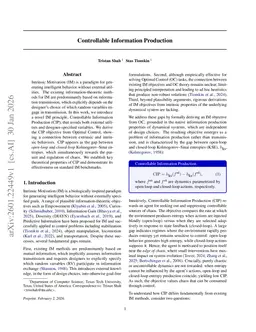 Controllable Information Production