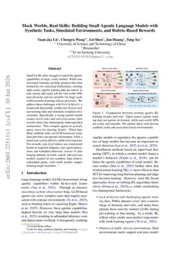 Mock Worlds, Real Skills: Building Small Agentic Language Models with Synthetic Tasks, Simulated Environments, and Rubric-Based Rewards