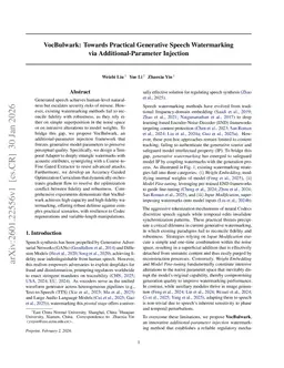VocBulwark: Towards Practical Generative Speech Watermarking via Additional-Parameter Injection