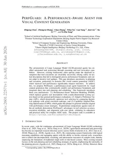 PerfGuard: A Performance-Aware Agent for Visual Content Generation
