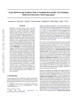 From Self-Evolving Synthetic Data to Verifiable-Reward RL: Post-Training Multi-turn Interactive Tool-Using Agents