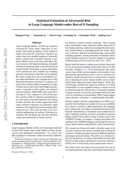 Statistical Estimation of Adversarial Risk in Large Language Models under Best-of-N Sampling
