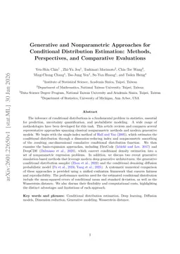Generative and Nonparametric Approaches for Conditional Distribution Estimation: Methods, Perspectives, and Comparative Evaluations