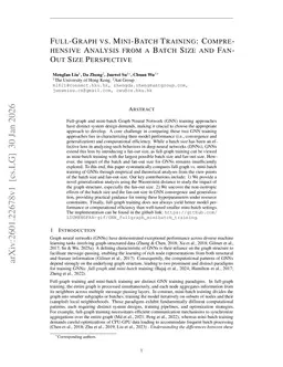 Full-Graph vs. Mini-Batch Training: Comprehensive Analysis from a Batch Size and Fan-Out Size Perspective