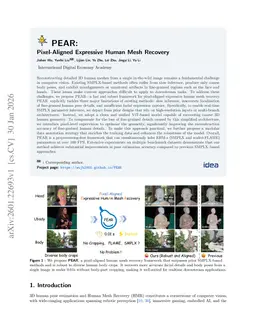 PEAR: Pixel-aligned Expressive humAn mesh Recovery