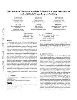 UrbanMoE: A Sparse Multi-Modal Mixture-of-Experts Framework for Multi-Task Urban Region Profiling
