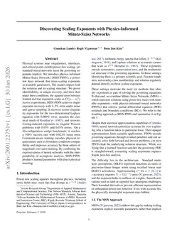 Discovering Scaling Exponents with Physics-Informed Müntz-Szász Networks