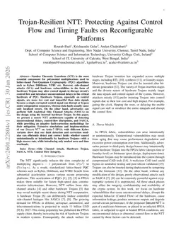 Trojan-Resilient NTT: Protecting Against Control Flow and Timing Faults on Reconfigurable Platforms
