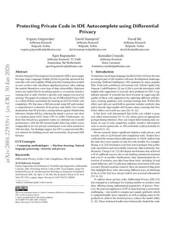 Protecting Private Code in IDE Autocomplete using Differential Privacy