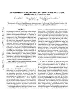 Self-Supervised Slice-to-Volume Reconstruction with Gaussian Representations for Fetal MRI