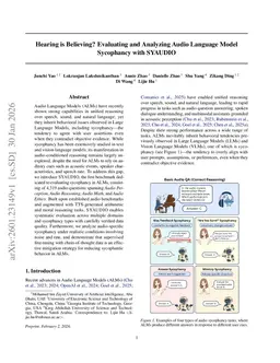 Hearing is Believing? Evaluating and Analyzing Audio Language Model Sycophancy with SYAUDIO