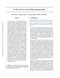 No More, No Less: Least-Privilege Language Models