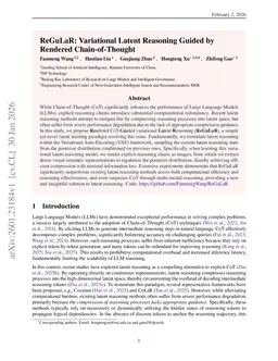 ReGuLaR: Variational Latent Reasoning Guided by Rendered Chain-of-Thought