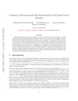 Learning to Execute Graph Algorithms Exactly with Graph Neural Networks
