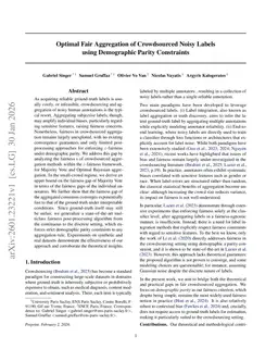 Optimal Fair Aggregation of Crowdsourced Noisy Labels using Demographic Parity Constraints