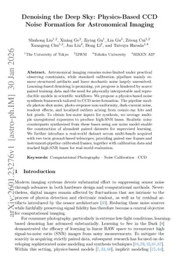 Denoising the Deep Sky: Physics-Based CCD Noise Formation for Astronomical Imaging