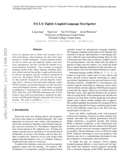 TiCLS : Tightly Coupled Language Text Spotter