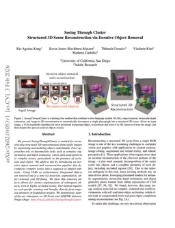 Seeing Through Clutter: Structured 3D Scene Reconstruction via Iterative Object Removal