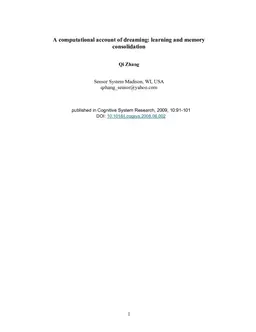 A computational account of dreaming: learning and memory consolidation