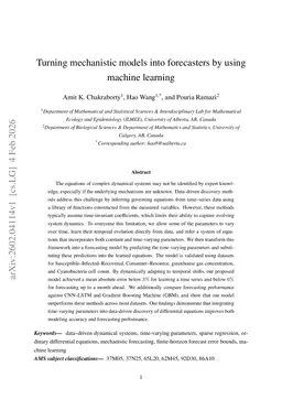Turning mechanistic models into forecasters by using machine learning