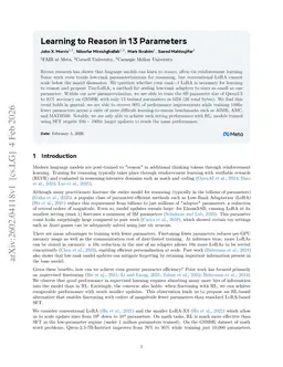 Learning to Reason in 13 Parameters