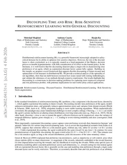 Decoupling Time and Risk: Risk-Sensitive Reinforcement Learning with General Discounting