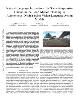 Natural Language Instructions for Scene-Responsive Human-in-the-Loop Motion Planning in Autonomous Driving using Vision-Language-Action Models