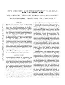 Depth-Guided Metric-Aware Temporal Consistency for Monocular Video Human Mesh Recovery