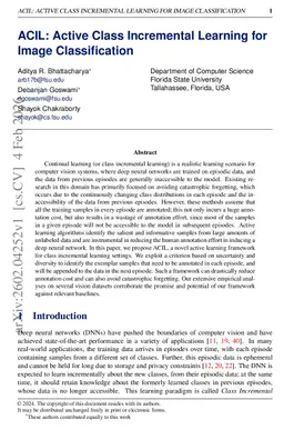 ACIL: Active Class Incremental Learning for Image Classification