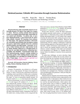 SkeletonGaussian: Editable 4D Generation through Gaussian Skeletonization