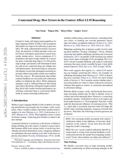 Contextual Drag: How Errors in the Context Affect LLM Reasoning