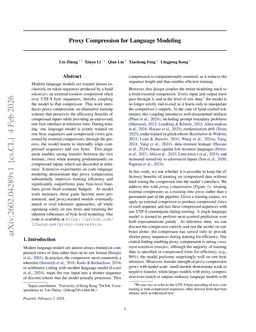 Proxy Compression for Language Modeling