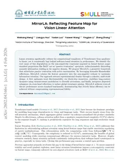 MirrorLA: Reflecting Feature Map for Vision Linear Attention