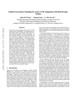 Explicit Uncertainty Modeling for Active CLIP Adaptation with Dual Prompt Tuning