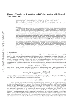 Theory of Speciation Transitions in Diffusion Models with General Class Structure