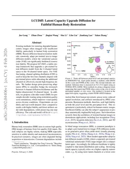 LCUDiff: Latent Capacity Upgrade Diffusion for Faithful Human Body Restoration