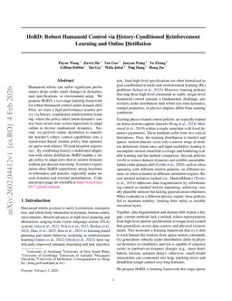 HoRD: Robust Humanoid Control via History-Conditioned Reinforcement Learning and Online Distillation